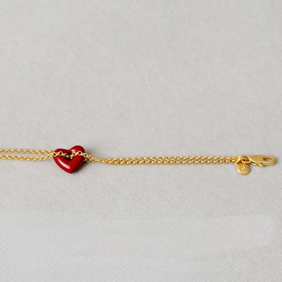ALODIA BRACELET IN BRASS WITH 18K GOLD FINISH AND ENAMEL