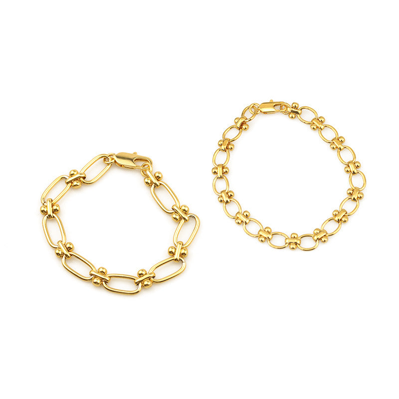 ALODIA BRACELET IN BRASS WITH 18K GOLD FINISH