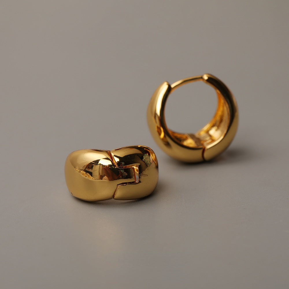 ALODIA ELEGANT EARRING IN BRASS WITH 18K GOLD FINISH