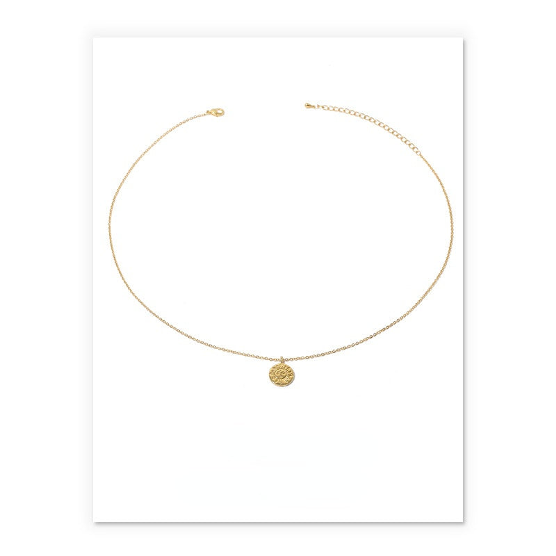 ALODIA STACKED NECKLACE IN BRASS WITH 18K GOLD FINISH STACKED
