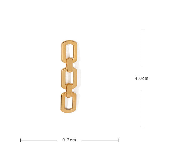ALODIA EARRING IN BRASS WITH 18K GOLD FINISH
