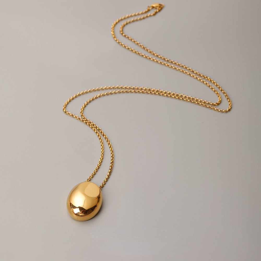 ALODIA ELEGANT NECKLACE SWEATER CHAIN IN BRASS WITH 18K GOLD FINISH