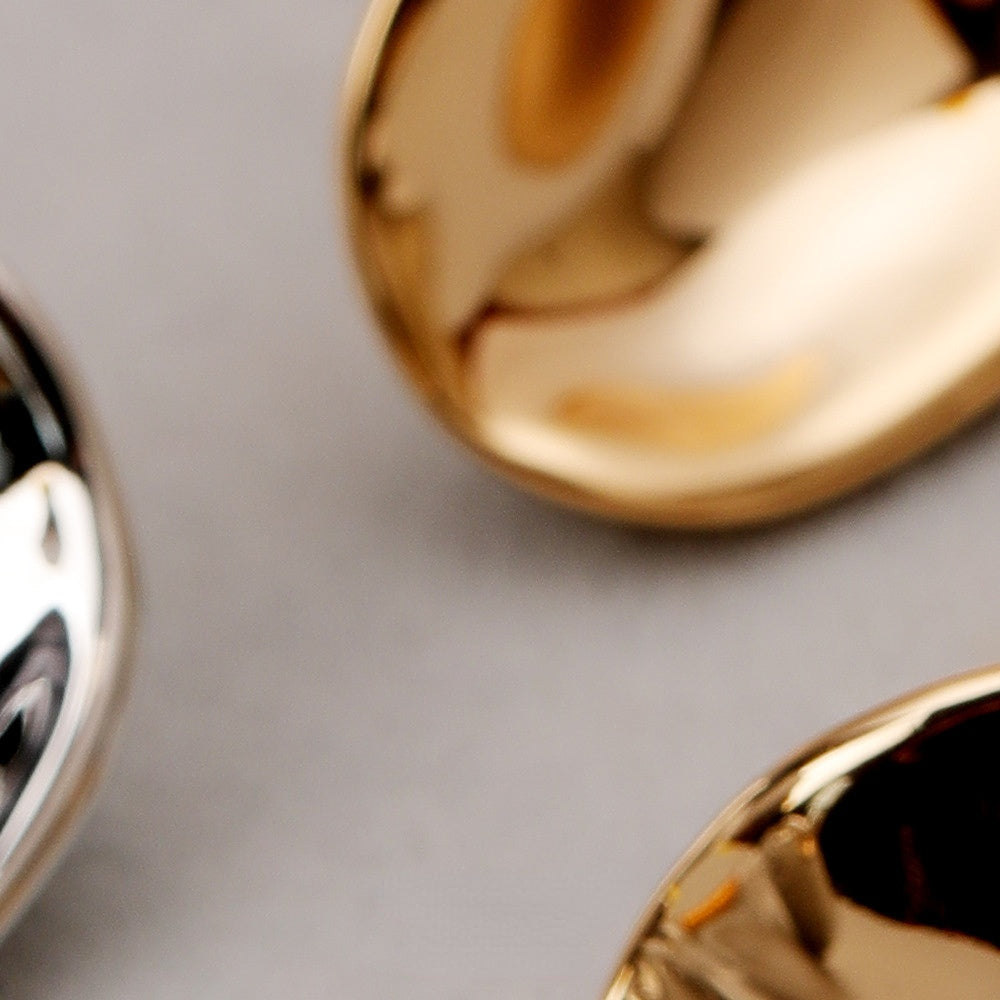 ALODIA MIRROR EARRING IN BRASS WITH 18K GOLD FINISH