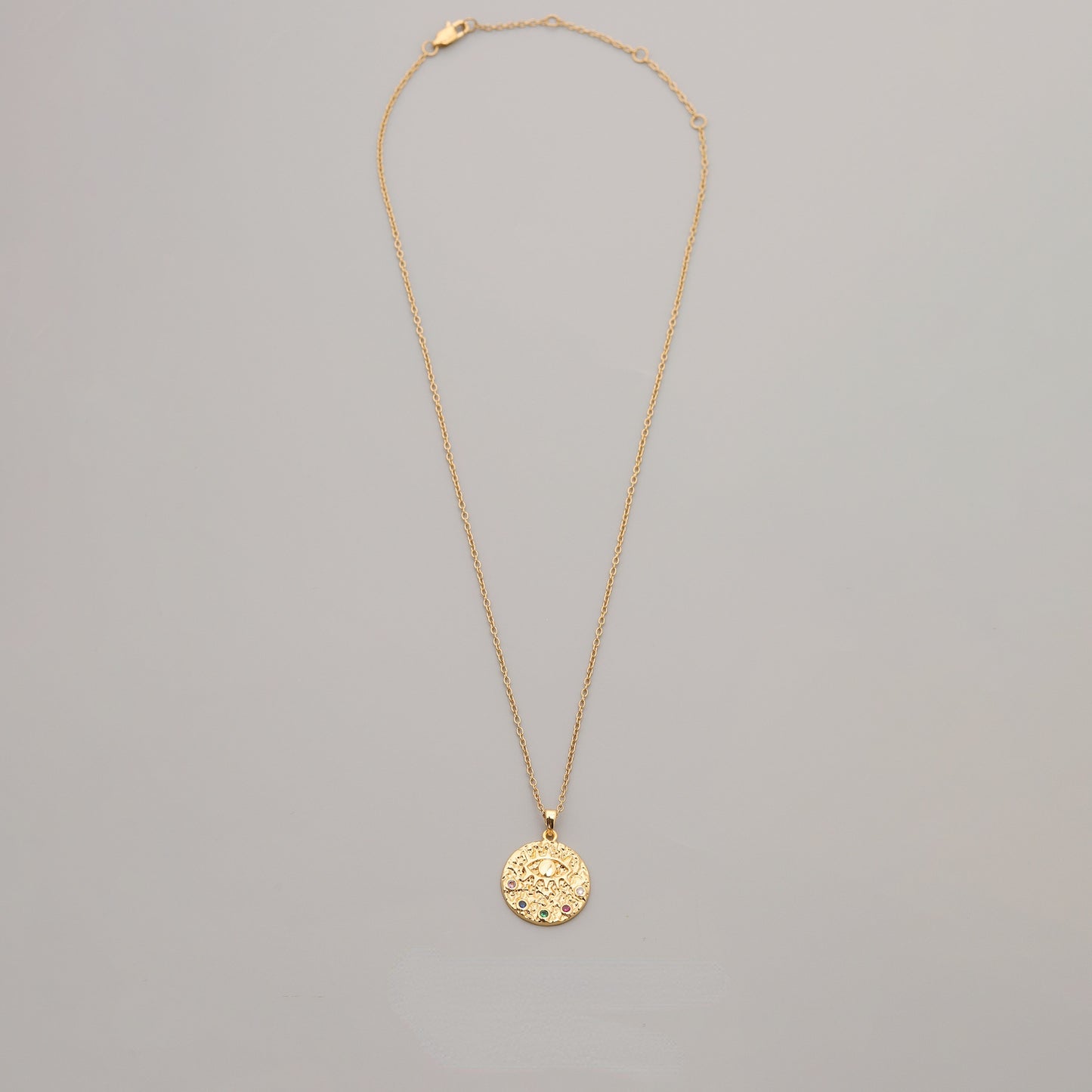 ALODIA NECKLACE IN BRASS WITH 18K GOLD FINISH AND ZIRCON
