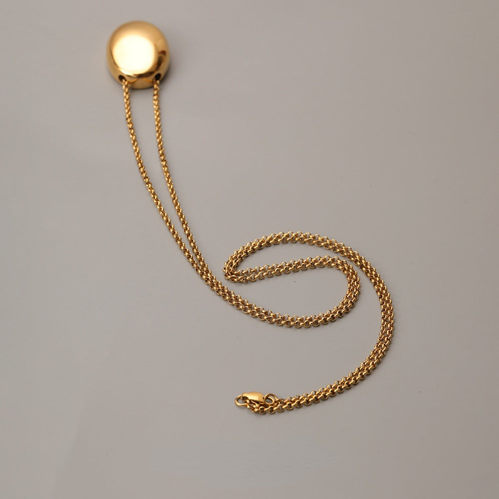 ALODIA ELEGANT NECKLACE SWEATER CHAIN IN BRASS WITH 18K GOLD FINISH