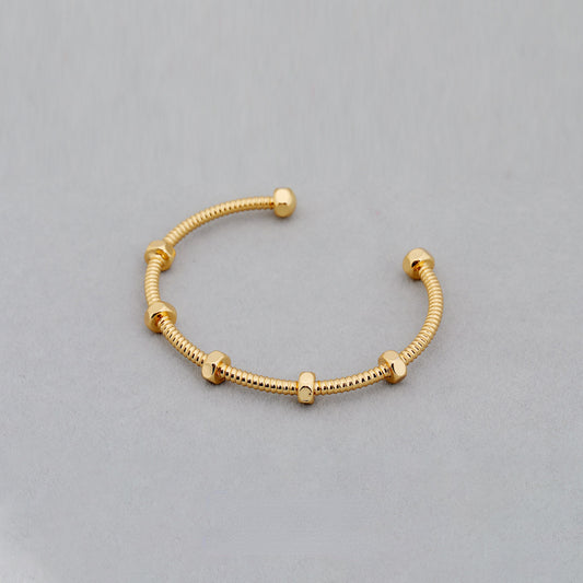 ALODIA  BRACELET IN BRASS WITH 18K GOLD FINISH ADJUSTABLE