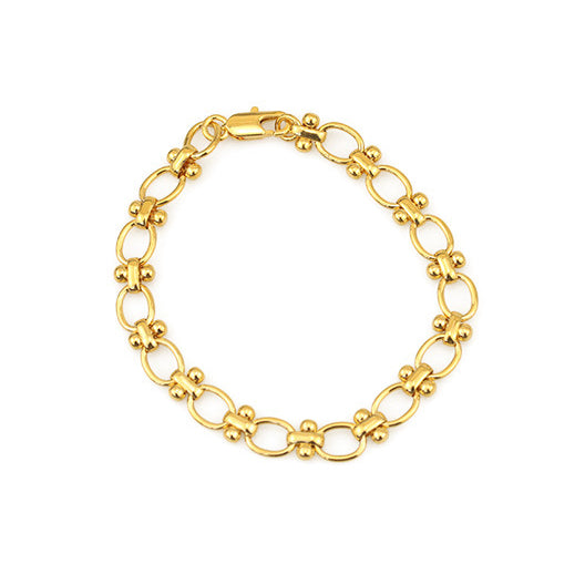 ALODIA  BRACELET IN BRASS WITH 18K GOLD FINISH 