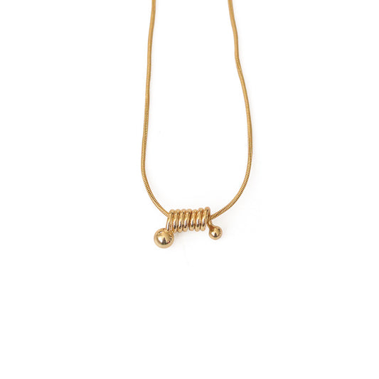 ALODIA  NECKLACE IN BRASS WITH 18K GOLD FINISH 