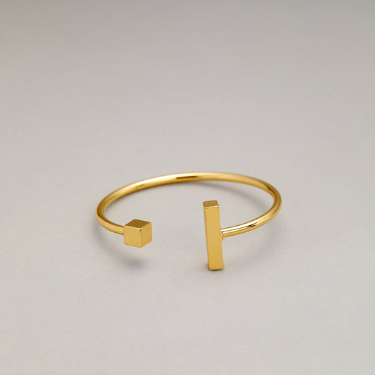 ALODIA  BRACELET IN BRASS WITH 18K GOLD FINISH ADJUSTABLE