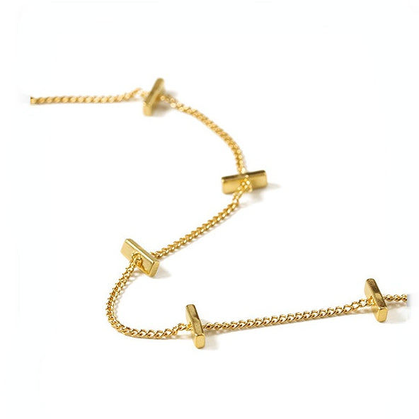 ALODIA  BRACELET IN BRASS WITH 18K GOLD FINISH 