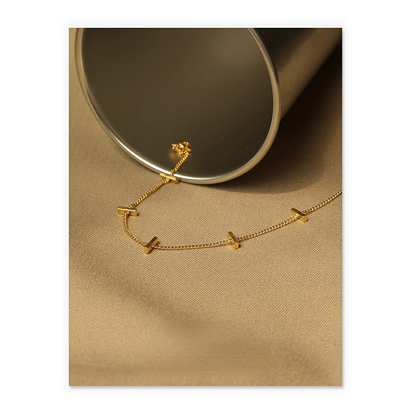 ALODIA  BRACELET IN BRASS WITH 18K GOLD FINISH 