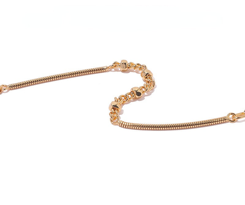 ALODIA  BRACELET IN BRASS WITH 18K GOLD FINISH 