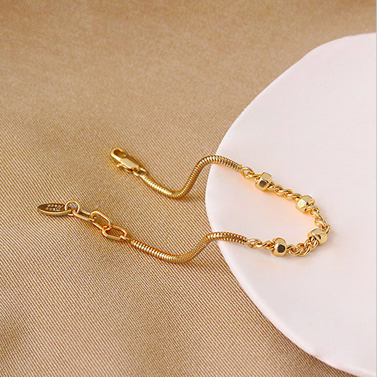 ALODIA  BRACELET IN BRASS WITH 18K GOLD FINISH 