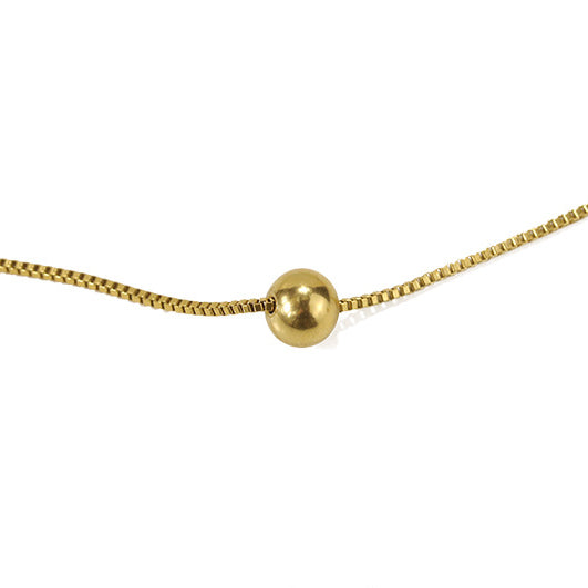 ALODIA  LUCKY NECKLACE IN BRASS WITH 18K GOLD FINISH 