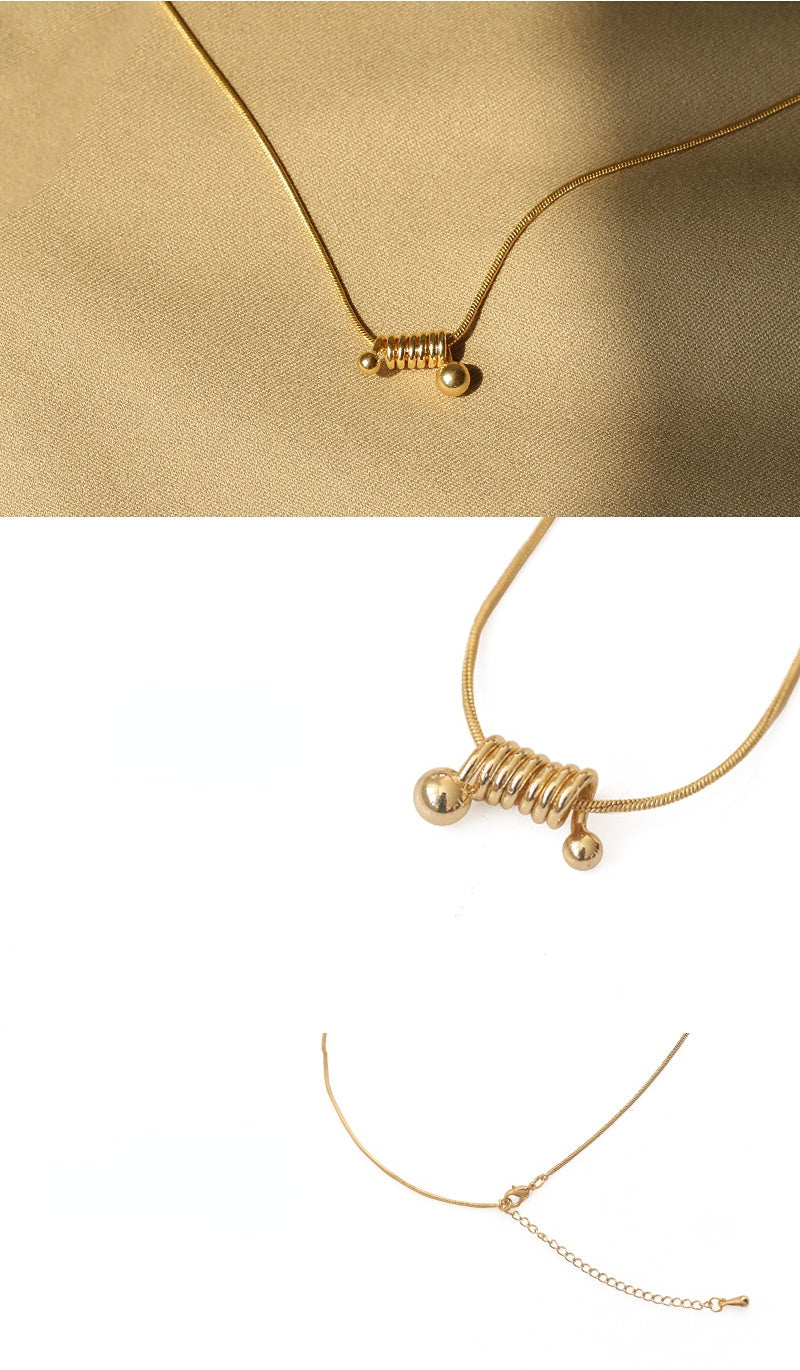 ALODIA  NECKLACE IN BRASS WITH 18K GOLD FINISH 