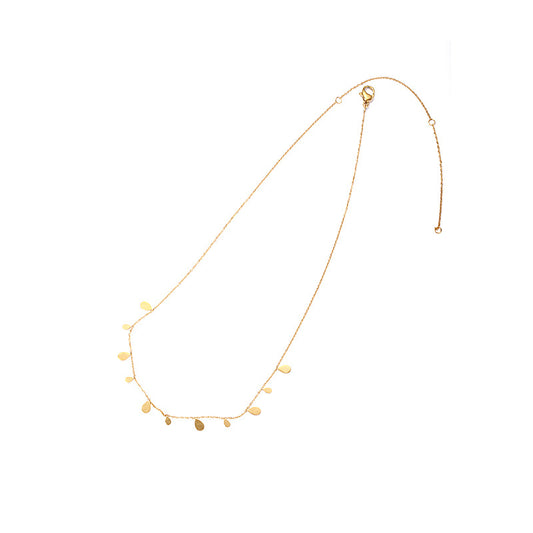 ALODIA PAILLETTE NECKLACE IN BRASS WITH 18K GOLD FINISH