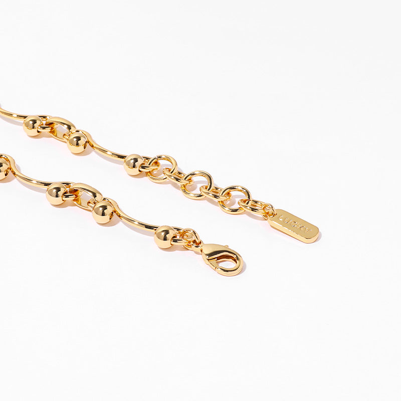 ALODIA  NECKLACE IN BRASS WITH 18K GOLD FINISH 