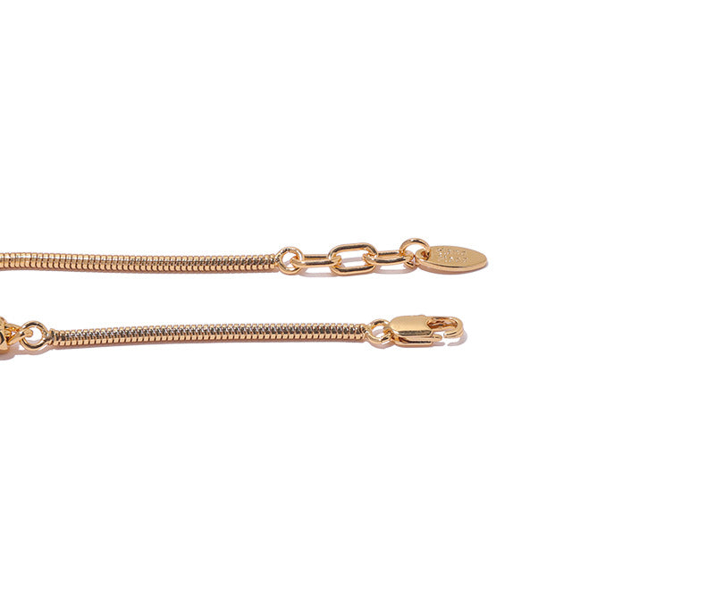 ALODIA  BRACELET IN BRASS WITH 18K GOLD FINISH 