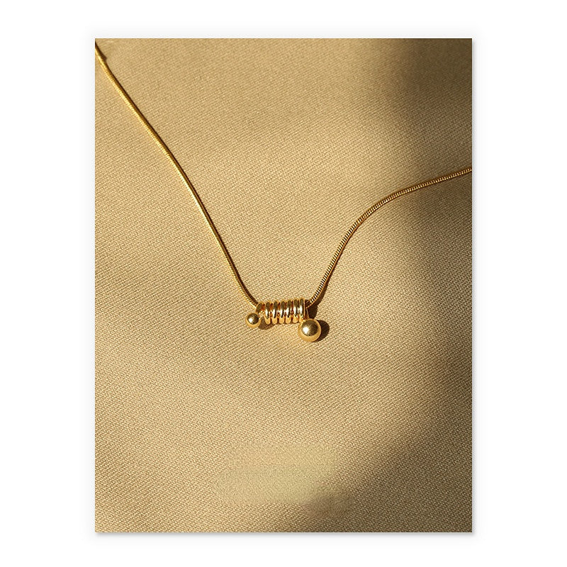 ALODIA  NECKLACE IN BRASS WITH 18K GOLD FINISH 